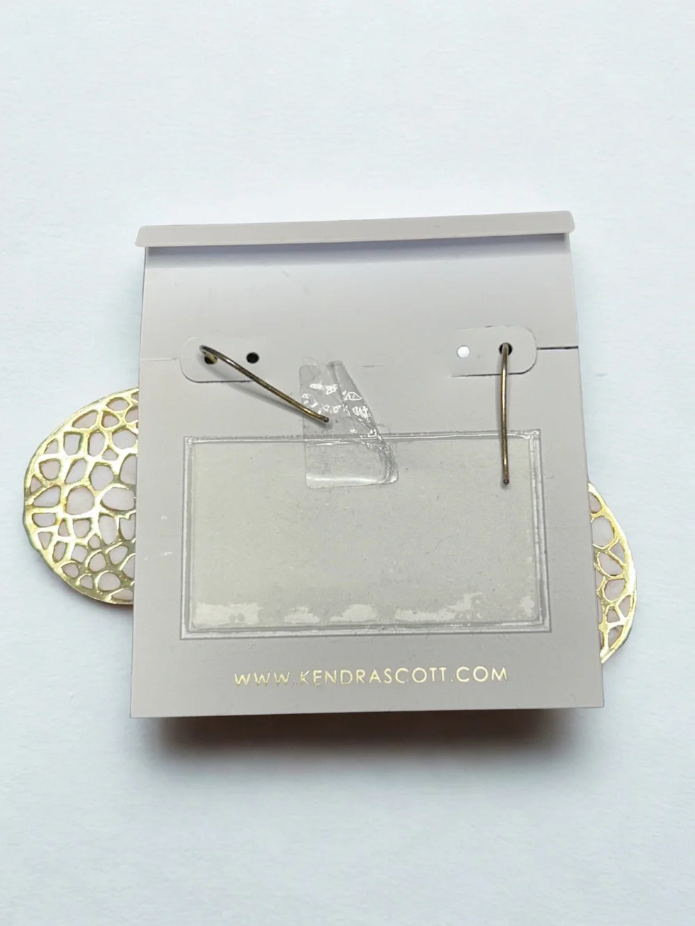 Kendra Scott Dangle Earrings Teardrop Gold Tone Statement Piece NWOT